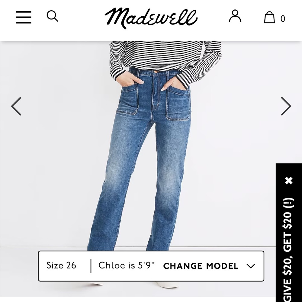 Madewell classic straight full length jeans surplus pocket edition marfield wash